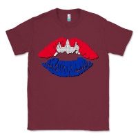 Burgundy cambodian flag lips Classic Tee - AdoDesignShop