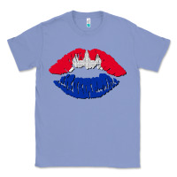 Colony Blue cambodian flag lips Classic Tee - AdoDesignShop