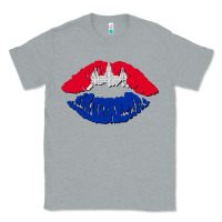 Heather Grey cambodian flag lips Classic Tee - AdoDesignShop