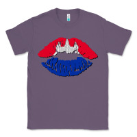 Lavender cambodian flag lips Classic Tee - AdoDesignShop