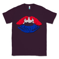 Plum cambodian flag lips Classic Tee - AdoDesignShop