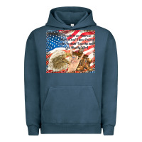 Pigment Midnight Navy god bless the usa Urban Hoodie - TumblerDesignByShophia