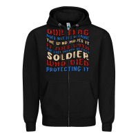 Black our flag Zipper Hoodie - MaliasSmallBusiness