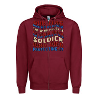 Burgundy our flag Zipper Hoodie - MaliasSmallBusiness