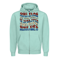 Seafoam our flag Zipper Hoodie - MaliasSmallBusiness