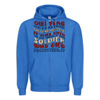 True Royal our flag Zipper Hoodie - MaliasSmallBusiness