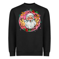 Merry Christmas Peace Santa Heavyweight Sweatshirt | Teevron