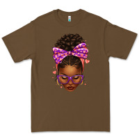 Sorority Colors Purple Carol Afro Messy Bun Woman Premium Tee | Teevron