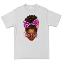 Dove Grey sorority colors purple carol afro messy bun woman Premium Tee - texasbilliewilder
