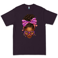 Plum sorority colors purple carol afro messy bun woman Premium Tee - texasbilliewilder