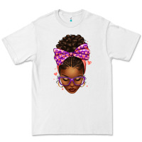 White sorority colors purple carol afro messy bun woman Premium Tee - texasbilliewilder