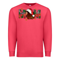 Cardinal Western Mom With Woman In Santa Hat Premium Sweatshirt - BundleAndBundleShop