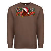 Chestnut Western Mom With Woman In Santa Hat Premium Sweatshirt - BundleAndBundleShop