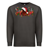 Smoke Western Mom With Woman In Santa Hat Premium Sweatshirt - BundleAndBundleShop