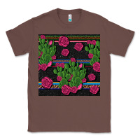 Chestnut mexican rose and cactus seamless pattern Classic Tee - BundleAndBundleShop