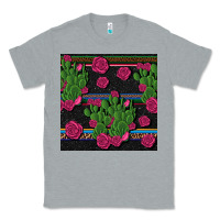 Heather Grey mexican rose and cactus seamless pattern Classic Tee - BundleAndBundleShop