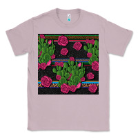 Lilac mexican rose and cactus seamless pattern Classic Tee - BundleAndBundleShop