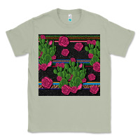 Matcha mexican rose and cactus seamless pattern Classic Tee - BundleAndBundleShop