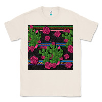 Natural mexican rose and cactus seamless pattern Classic Tee - BundleAndBundleShop