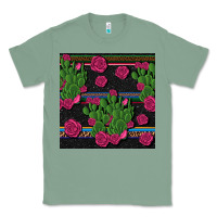 Sage mexican rose and cactus seamless pattern Classic Tee - BundleAndBundleShop