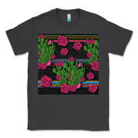Smoke mexican rose and cactus seamless pattern Classic Tee - BundleAndBundleShop