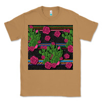 Toasted Coconut mexican rose and cactus seamless pattern Classic Tee - BundleAndBundleShop