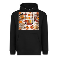 Black fall vibes coffee Heavyweight Hoodie - MaliasSmallBusiness