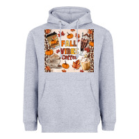 Heather Grey fall vibes coffee Heavyweight Hoodie - MaliasSmallBusiness