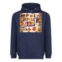 Navy fall vibes coffee Heavyweight Hoodie - MaliasSmallBusiness