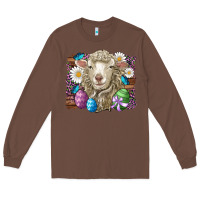 Chestnut easter sheep eggs butterfly daisys leopard glitter wooden Long Sleeve Tee - Artiststas