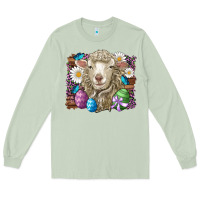 Matcha easter sheep eggs butterfly daisys leopard glitter wooden Long Sleeve Tee - Artiststas