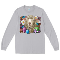 Moon Dust easter sheep eggs butterfly daisys leopard glitter wooden Long Sleeve Tee - Artiststas