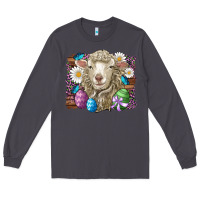 Smoke easter sheep eggs butterfly daisys leopard glitter wooden Long Sleeve Tee - Artiststas