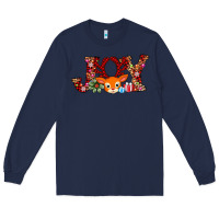 Navy joy reindeer Long Sleeve Tee - AdoDesignShop