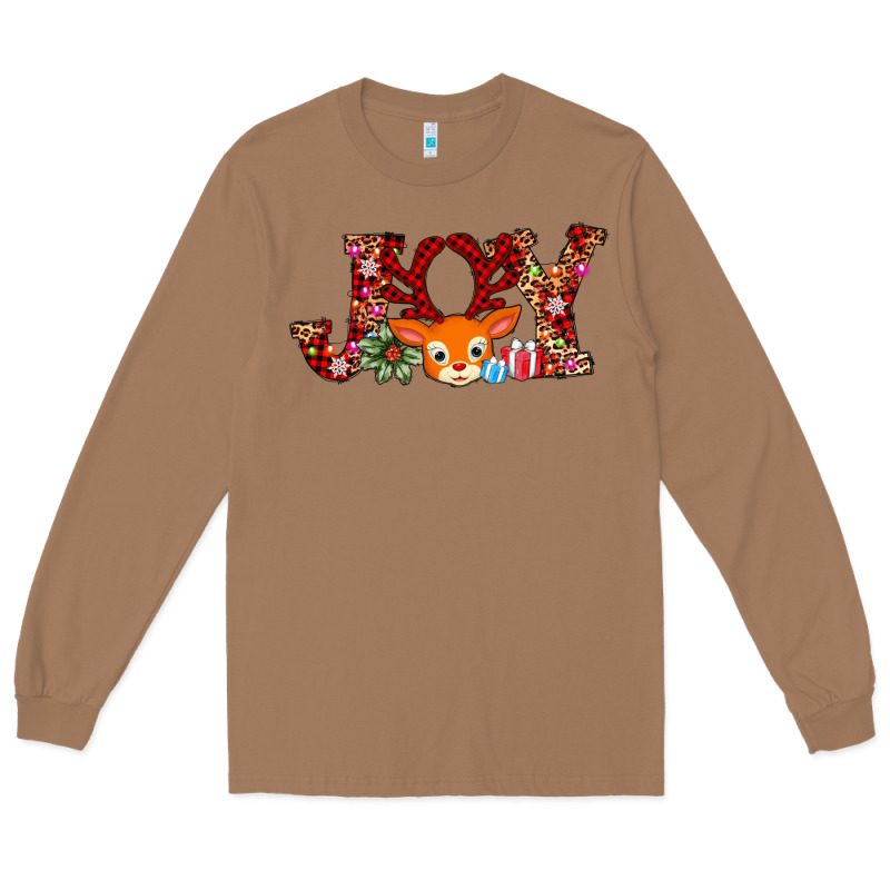 Joy Reindeer Long Sleeve Tee by AdoDesignShop | Teevron