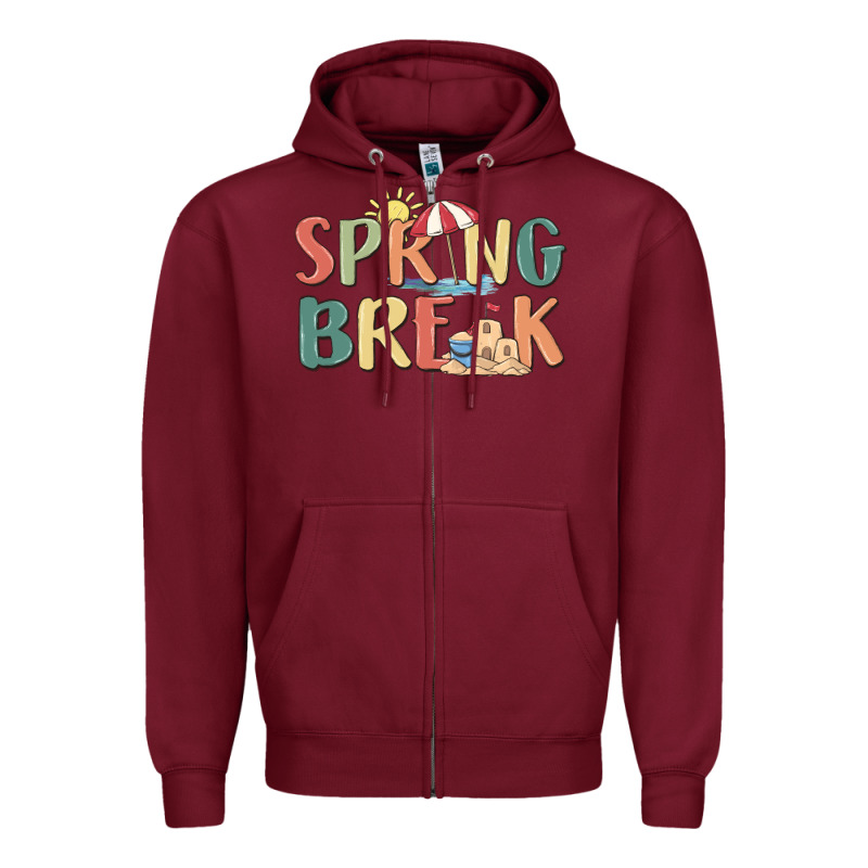 Spring Break Zipper Hoodie by MaliasSmallBusiness | Teevron