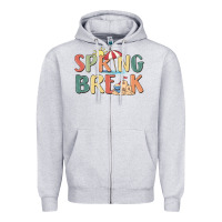 Heather Grey spring break Zipper Hoodie - MaliasSmallBusiness