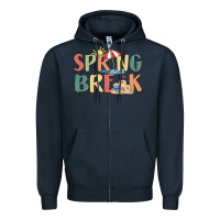 Navy spring break Zipper Hoodie - MaliasSmallBusiness