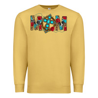 Antique Gold Western Mom With Cross Premium Sweatshirt - BundleAndBundleShop