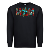 Black Western Mom With Cross Premium Sweatshirt - BundleAndBundleShop