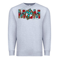 Heather Grey Western Mom With Cross Premium Sweatshirt - BundleAndBundleShop