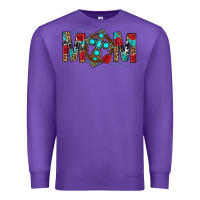Purple Western Mom With Cross Premium Sweatshirt - BundleAndBundleShop