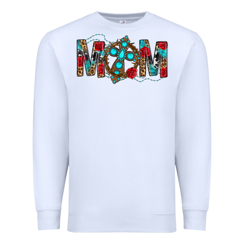 Western Mom With Cross Premium Sweatshirt by BundleAndBundleShop | Teevron
