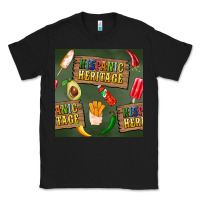 Black hispanic heritage seamless pattern Classic Tee - BundleAndBundleShop