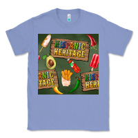 Colony Blue hispanic heritage seamless pattern Classic Tee - BundleAndBundleShop