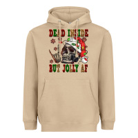 Mushroom Dead inside but jolly af Heavyweight Hoodie - NancyCooperArtShop