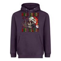Plum Dead inside but jolly af Heavyweight Hoodie - NancyCooperArtShop