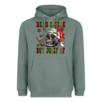 Sage Dead inside but jolly af Heavyweight Hoodie - NancyCooperArtShop