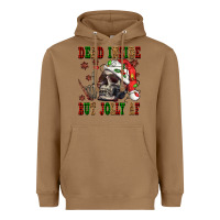 Toasted Coconut Dead inside but jolly af Heavyweight Hoodie - NancyCooperArtShop