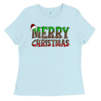 Baby Blue merry christmas Ladies Tee - AdoDesignShop